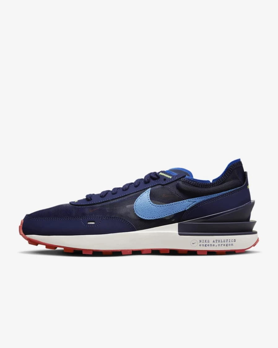 Nike Waffle One SE Men's Shoes - Blackened Blue, Game Royal, Red Clay, University Blue