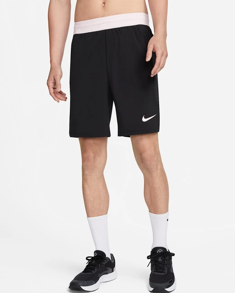Nike Men's Pro Dri-FIT Flex Vent Max 8" Training Shorts - Black/Pink Foam Moisture-Wicking Workout Shorts