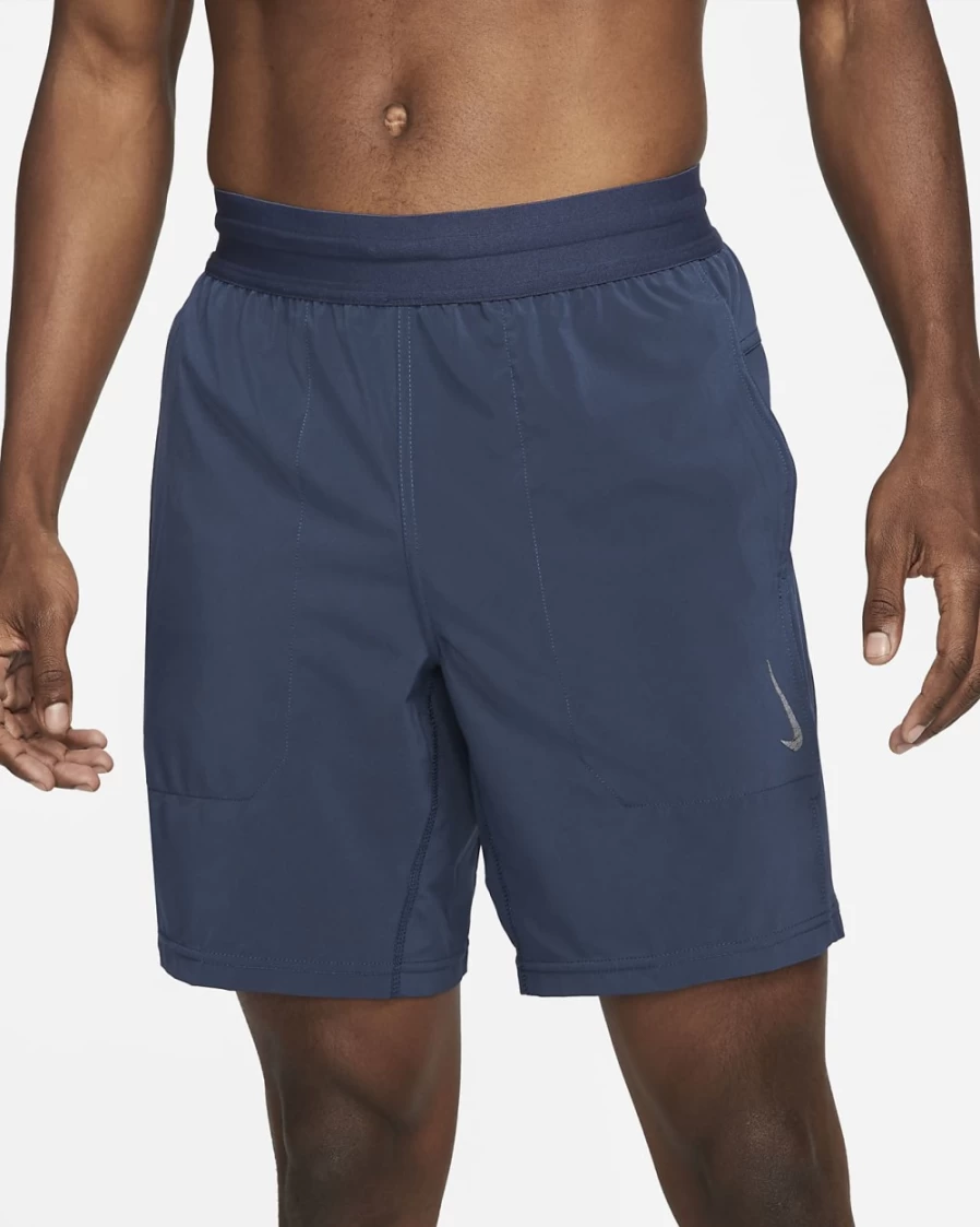 Nike Dri-FIT Men's Yoga Shorts - Midnight Navy - Breathable Workout Shorts for Men