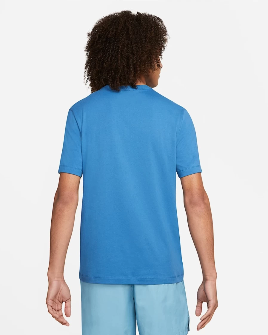 Nike Club Men's Dark Marina Blue/White Sportswear T-Shirt