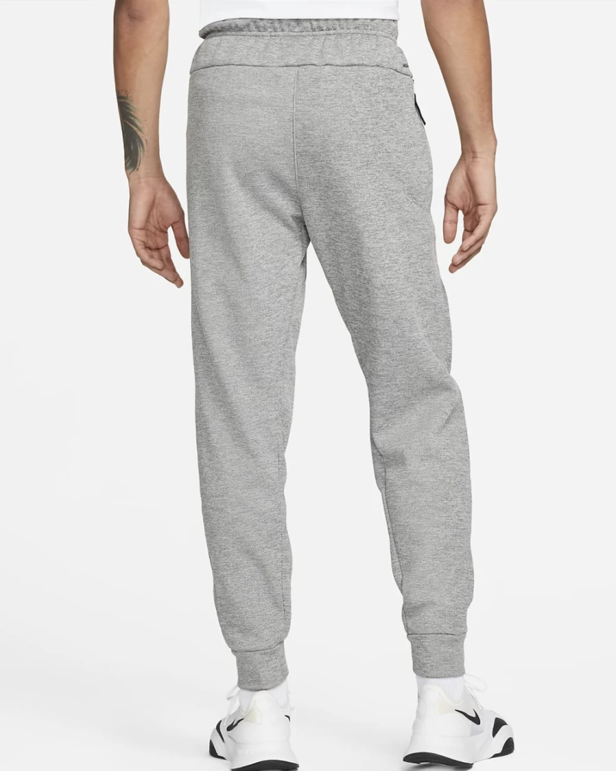 Nike Therma-FIT Men's Tapered Training Pants - Dark Grey Heather/Particle Grey/Black, Moisture-Wicking & Lightweight Workout Joggers for Men