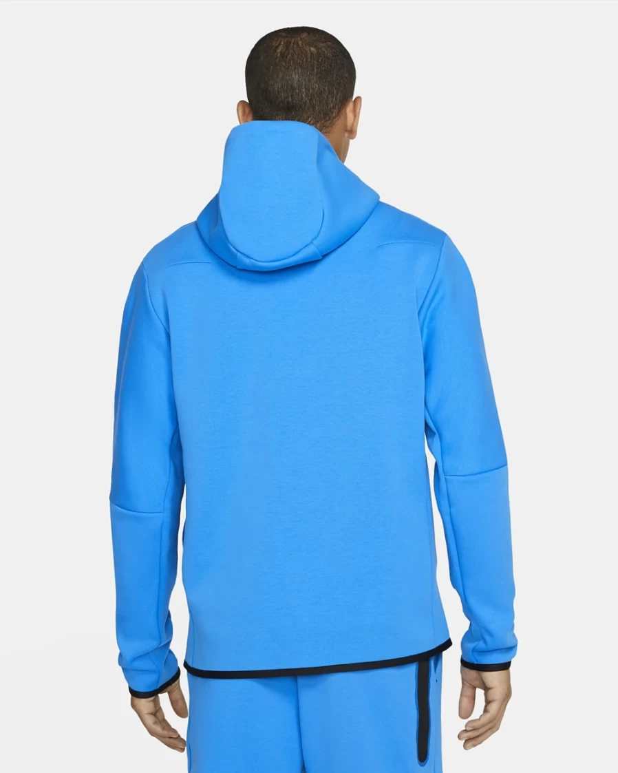 Nike Men's Tech Fleece Full-Zip Hoodie - Light Photo Blue/Black | Sportswear