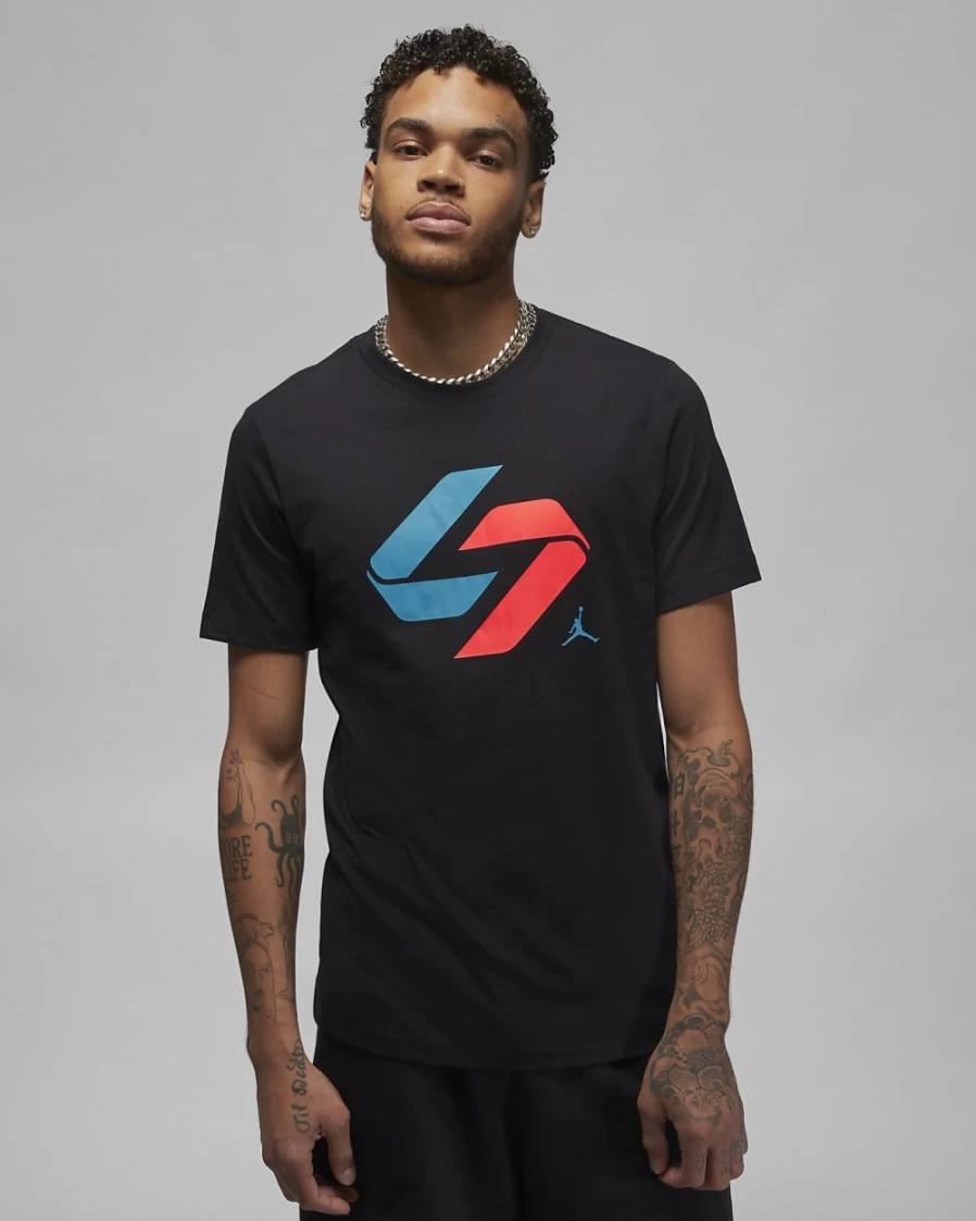 Nike Men's T-Shirt - Black & Neo Turquoise Casual Short Sleeve Tee for Men
