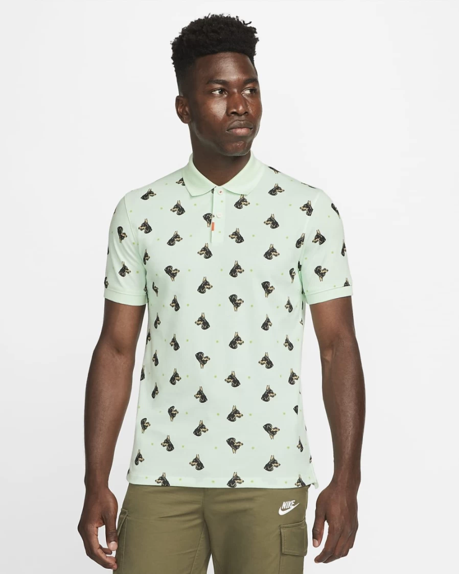 Nike Men's Mint Foam Slim-Fit Print Polo Shirt