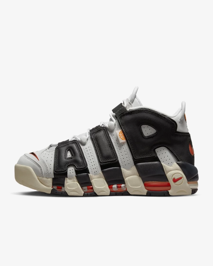 Nike Air More Uptempo '96 Men's Sneakers in Photon Dust/Total Orange/Black/University Red