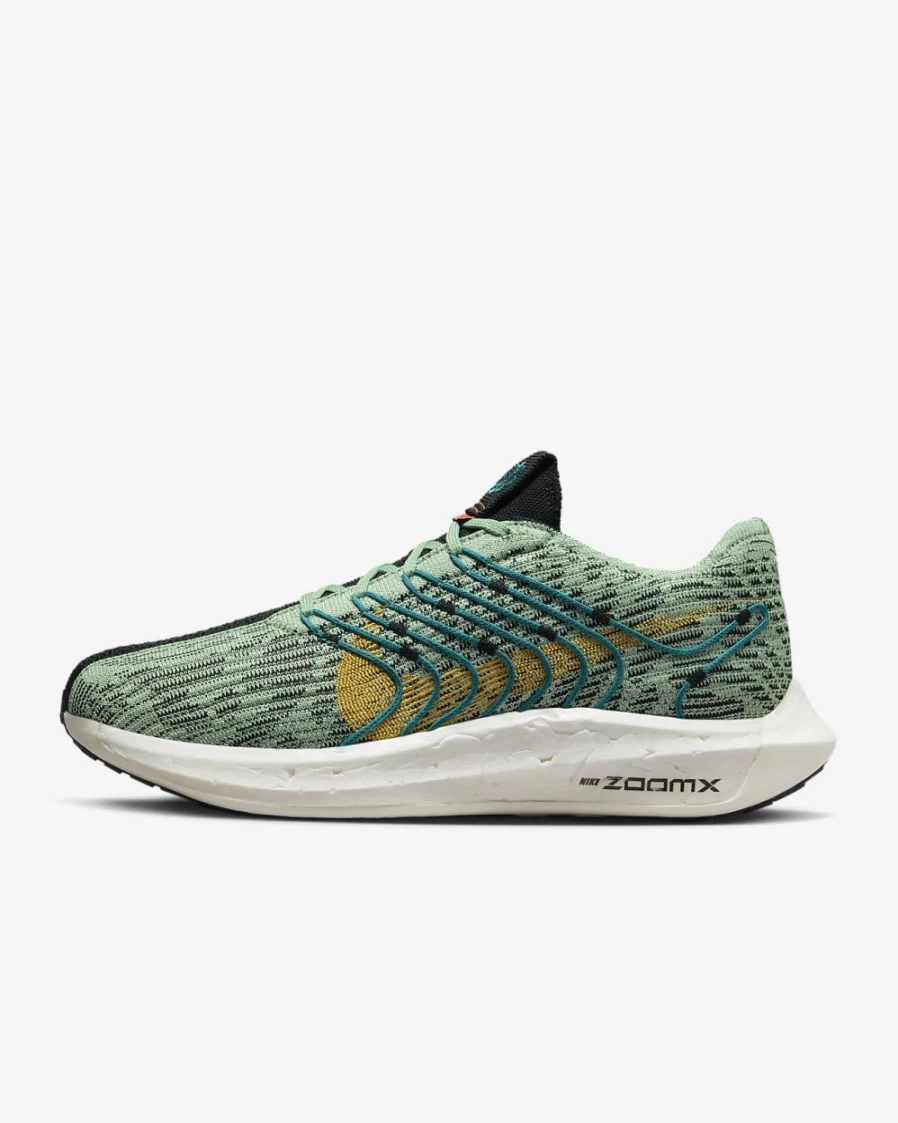 Nike Pegasus Turbo Next Nature Men's Road Running Shoes - Enamel Green/Black/Magma Orange/University Gold
