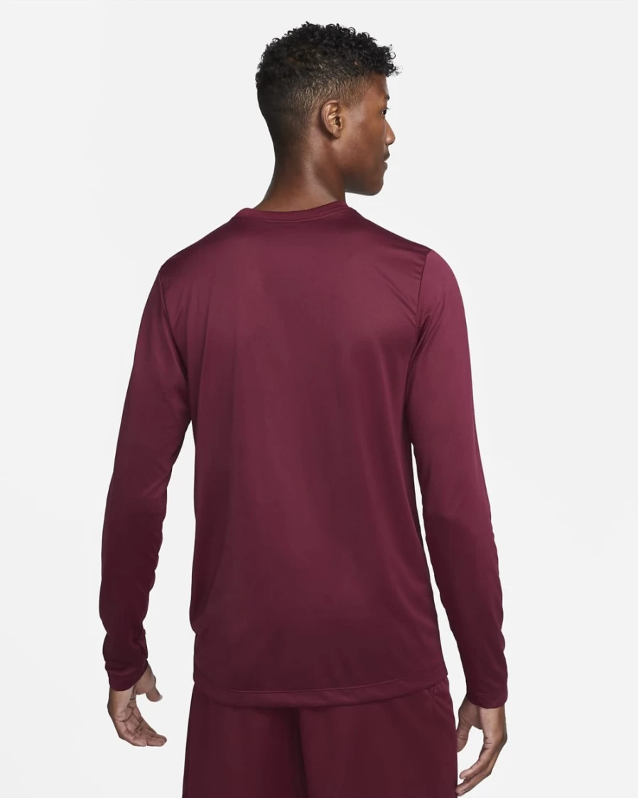 Nike Dri-FIT Legend Men's Dark Beetroot/Black Long-Sleeve Workout Shirt for Training & Gym