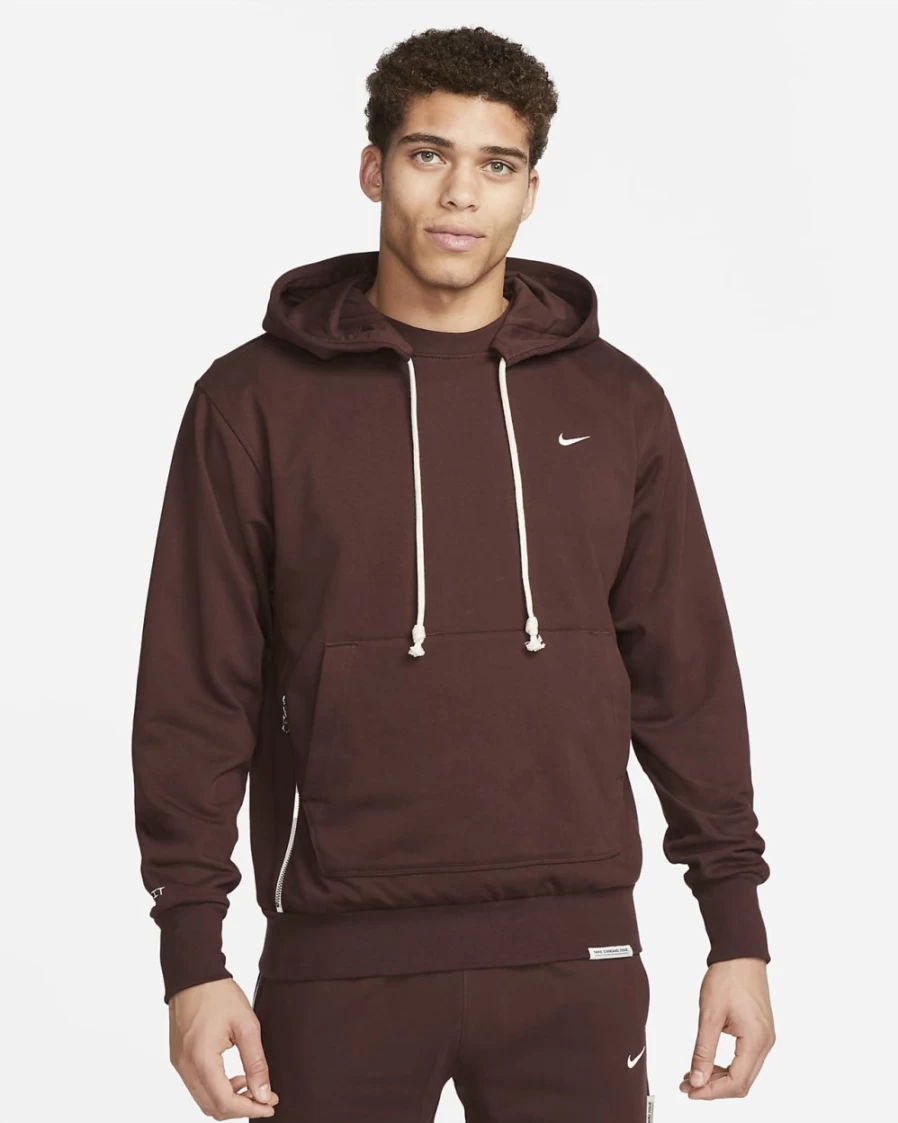 Nike Dri-FIT Men's Earth/Pale Ivory Pullover Basketball Hoodie - Standard Issue Sweatshirt