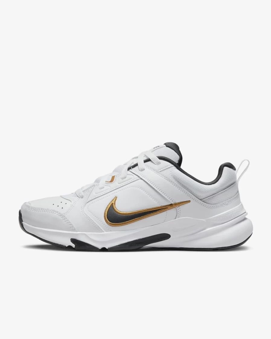 Nike Defy All Day Men's Training Shoes - White/Gold Suede/Black for Men's Workout & Gym