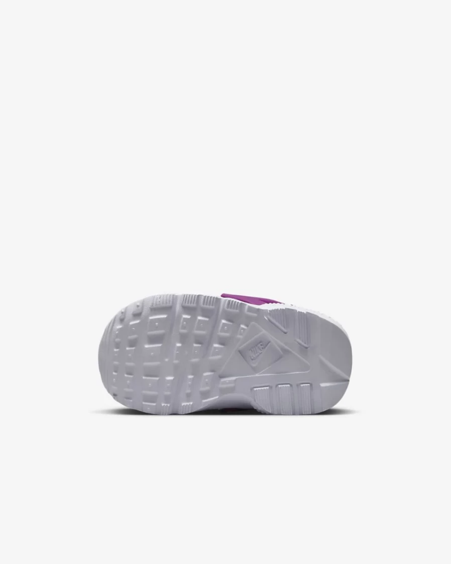 Nike Huarache Run Baby Toddler Shoes for Boys and Girls - Pure Platinum, Violet Frost, Vivid Purple, Metallic Copper
