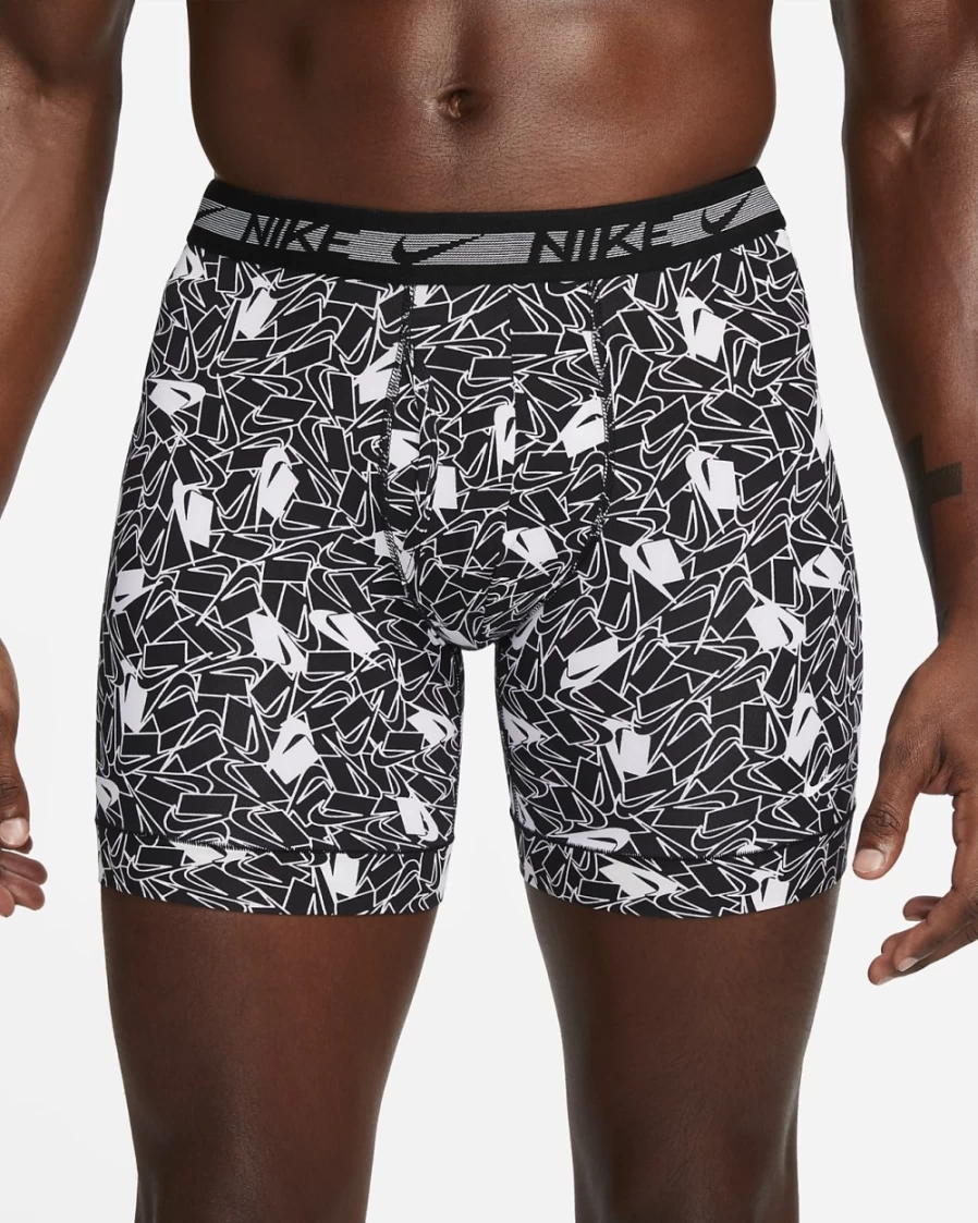 Nike Dri-FIT Ultra-Stretch Men's Black Boxer Briefs (3-Pack) - Moisture-Wicking & Breathable Underwear