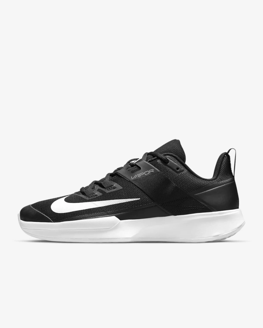 NikeCourt Vapor Lite Men's Tennis Shoes - Black/White for Hard Court Performance