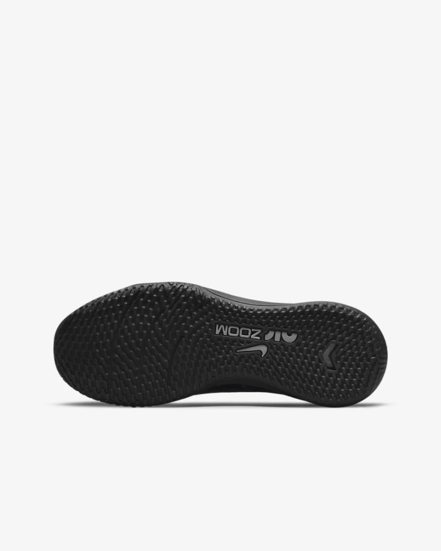Nike Jr. Zoom Mercurial Superfly 9 Academy IC Kids Soccer Shoes - Black/Summit White/Volt/Dark Smoke Grey - Boys & Girls Indoor Court Football Boots