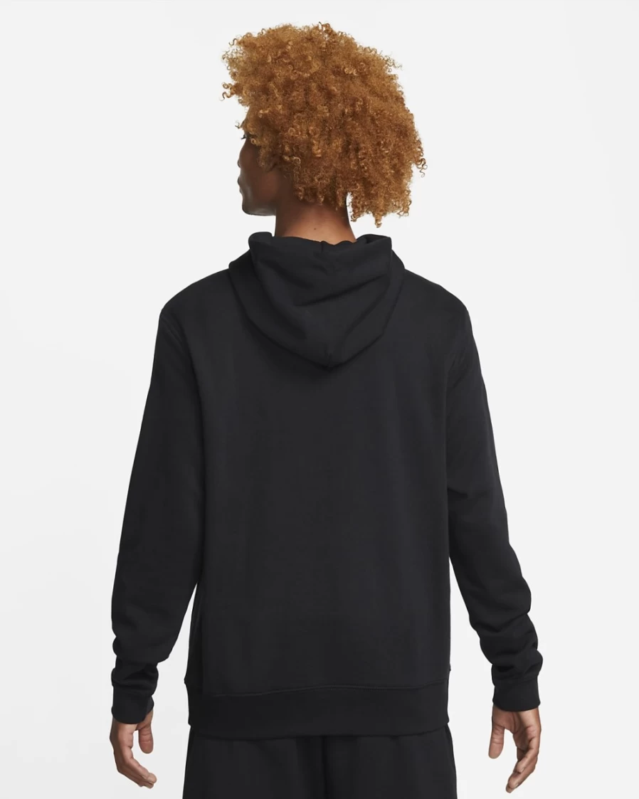 Nike Men's Black French Terry Pullover Hoodie - Sportswear Comfort & Style