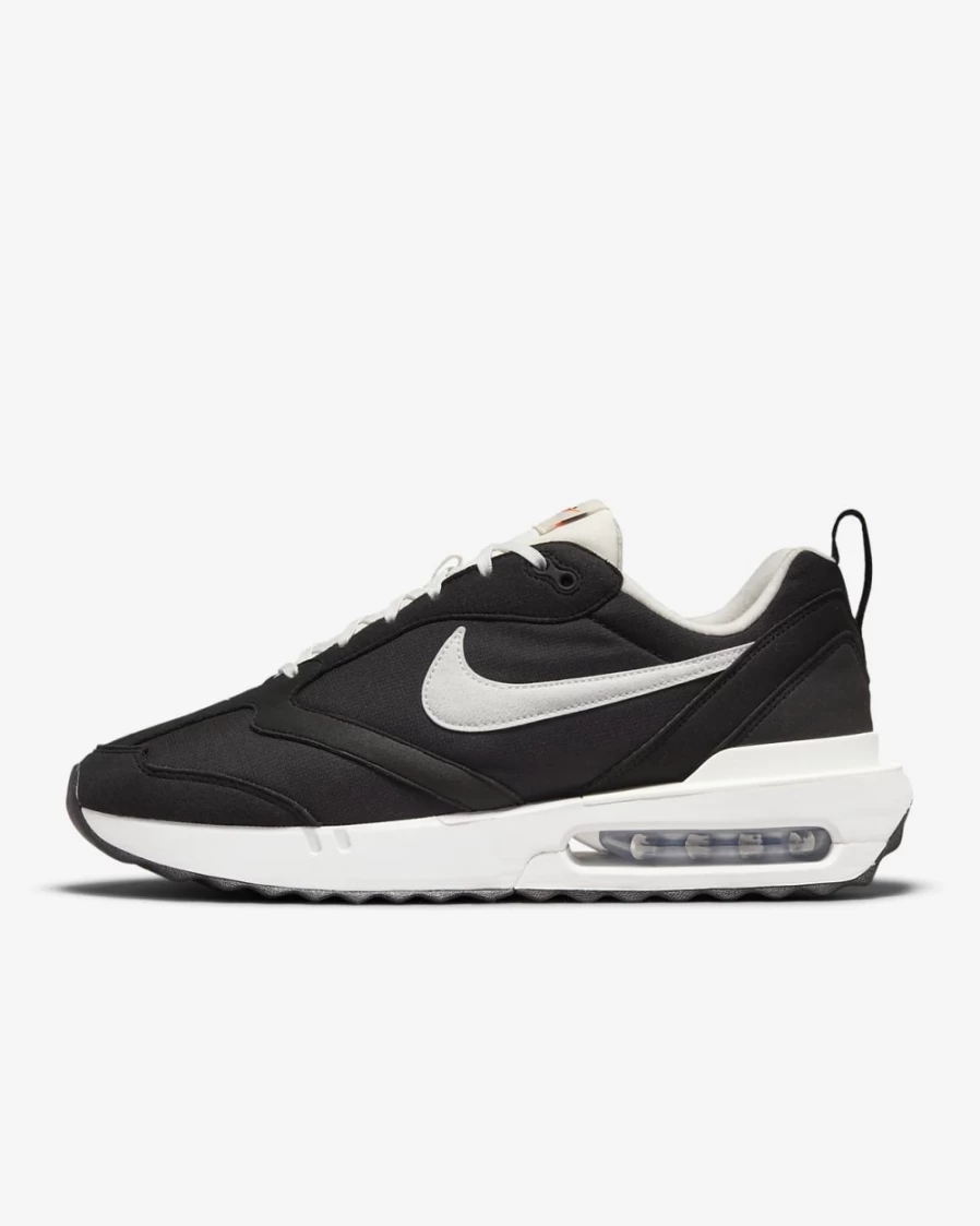 Nike Air Max Dawn Men's Shoes - Black/Metallic Silver/Total Orange/Summit White Running Sneakers