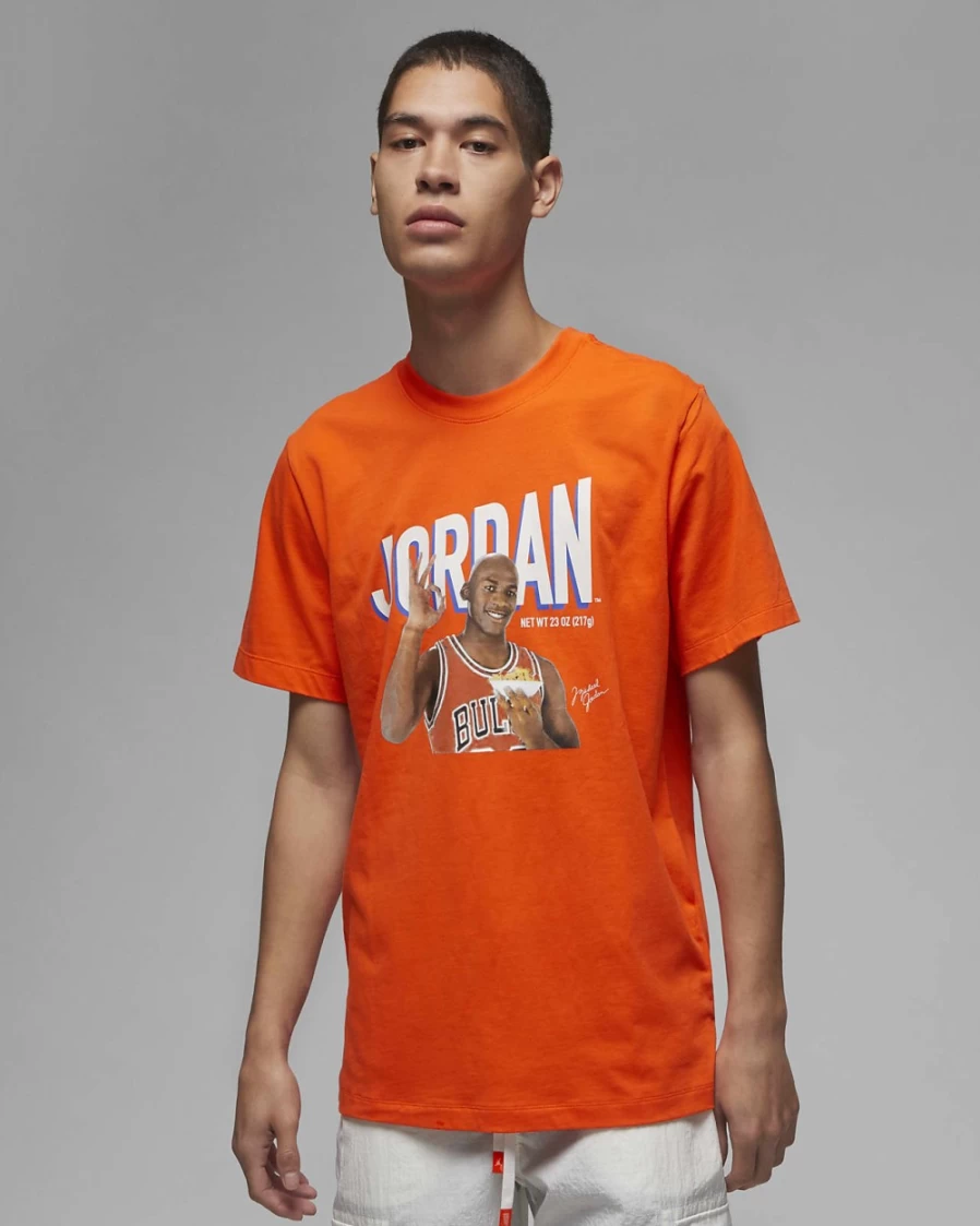 Nike Jordan Flight MVP Men's T-Shirt - Rush Orange/Phantom Graphic Tee