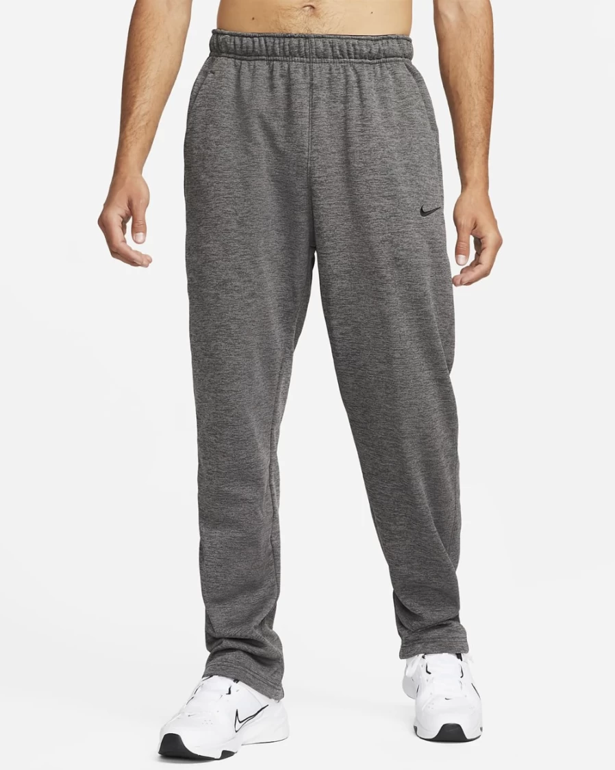 Nike Therma-FIT Men's Training Pants - Charcoal Heather/Dark Smoke Grey/Black - Athletic Workout Joggers