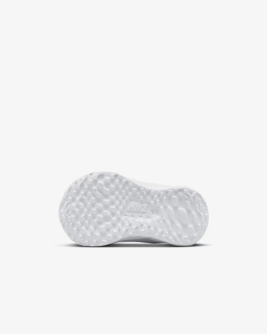 Nike Revolution 6 Baby Toddler Shoes for Boys & Girls - Summit White/Light Bone/Blue Lightning/Diffused Blue Running Sneakers