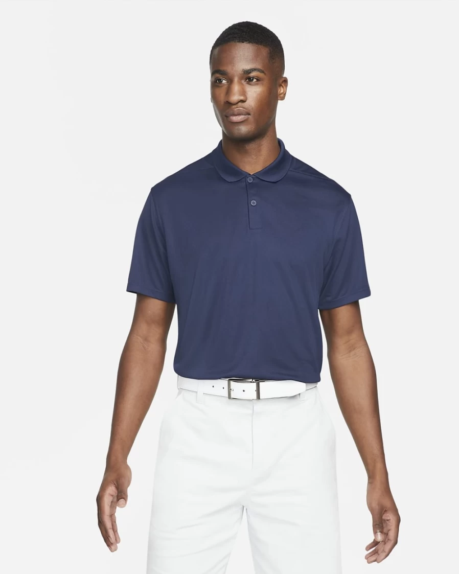 Nike Dri-FIT Victory Men's Golf Polo Shirt - College Navy/White, Moisture-Wicking, Breathable Performance Top