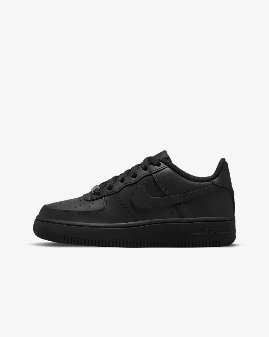 Nike Air Force 1 LE Big Kids' Shoes - Black/Black - Unisex Boys & Girls Sneakers