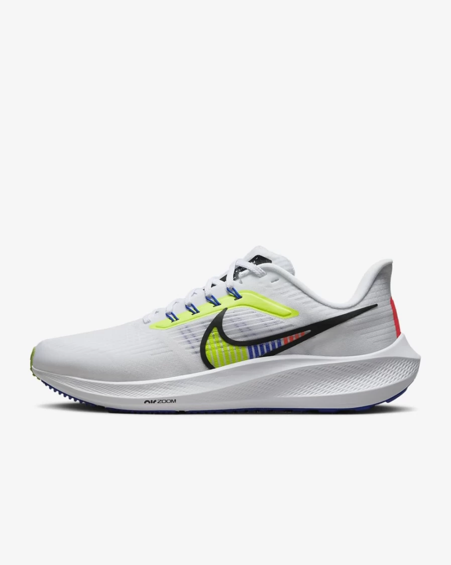 Nike Pegasus 39 Premium Men's Road Running Shoes - White/Summit White/Volt/Black
