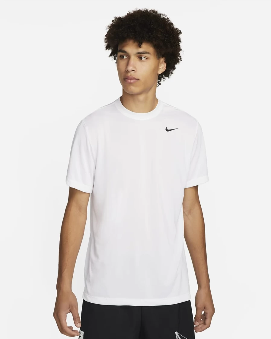 Nike Dri-FIT Legend Men's Training T-Shirt - Moisture-Wicking Workout Top (White/Black)