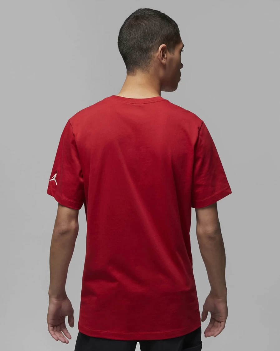 Nike Jordan Air Men's T-Shirt - Gym Red/Sail/Sail Colorway