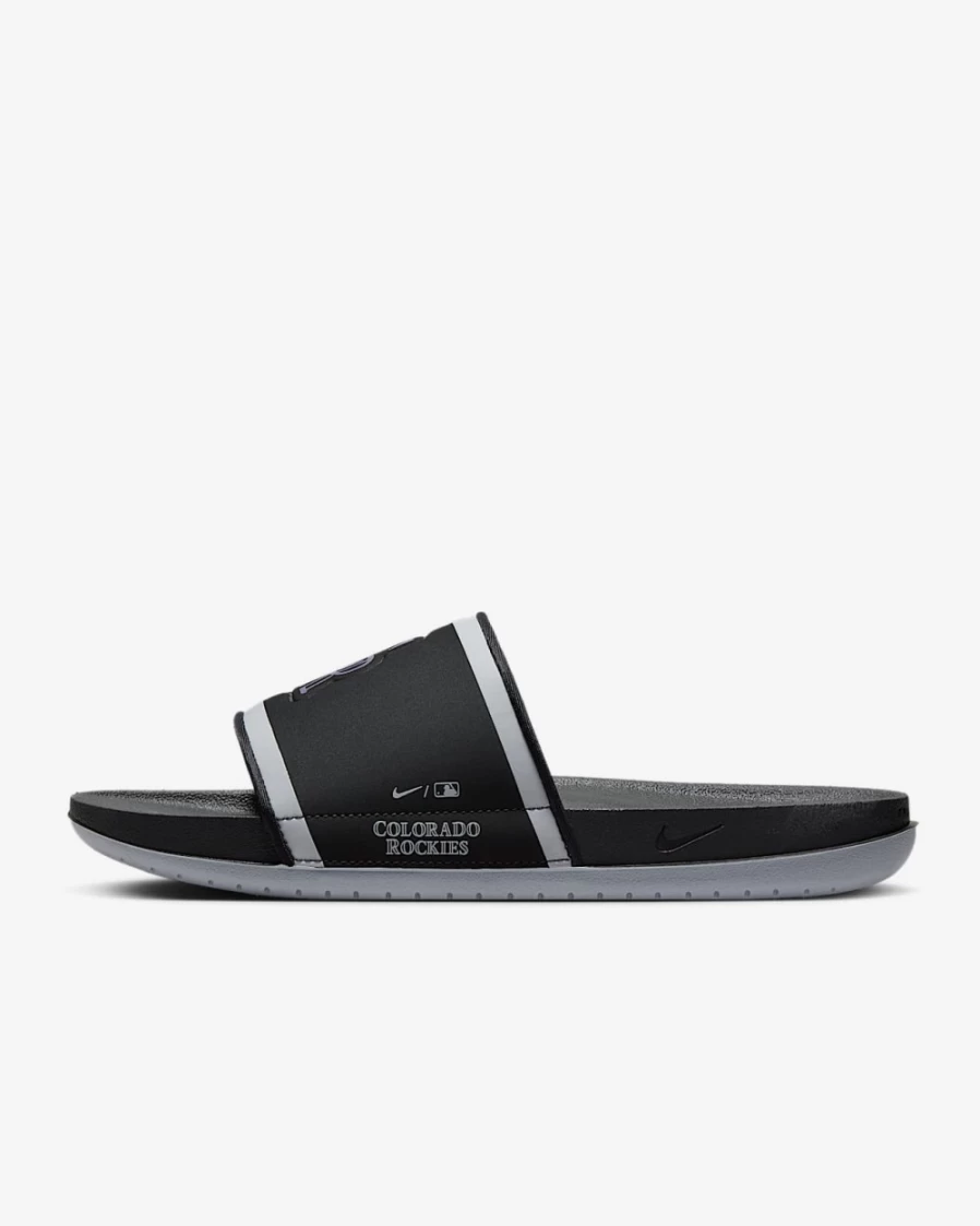 Nike Offcourt MLB Colorado Rockies Slide Sandals for Men - Black/Wolf Grey/Court Purple