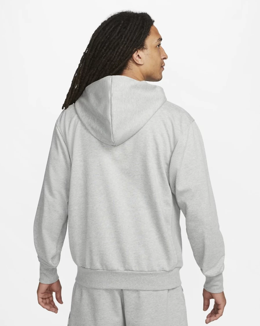 Nike Dri-FIT Men's Dark Grey Heather/Pale Ivory Pullover Basketball Hoodie - Standard Issue Sweatshirt