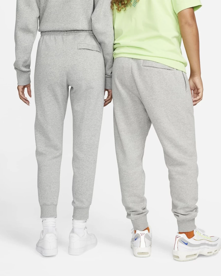 Nike Men's Club Fleece Joggers - Dark Grey Heather, Matte Silver, White Sportswear Pants