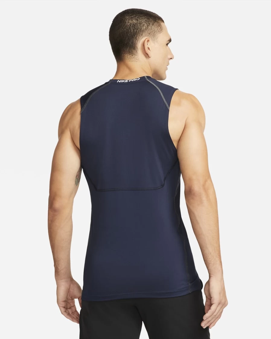 Nike Pro Dri-FIT Men's Slim Fit Sleeveless Top - Obsidian/Iron Purple Moisture-Wicking Workout Shirt
