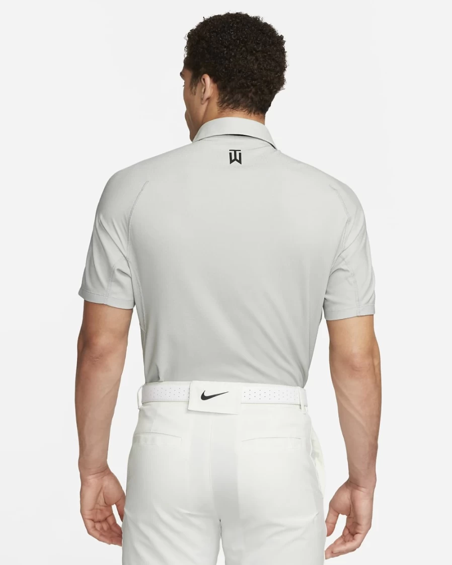 Nike Dri-FIT Tiger Woods Men's Light Smoke Grey Golf Polo - Moisture-Wicking Performance Shirt for Men