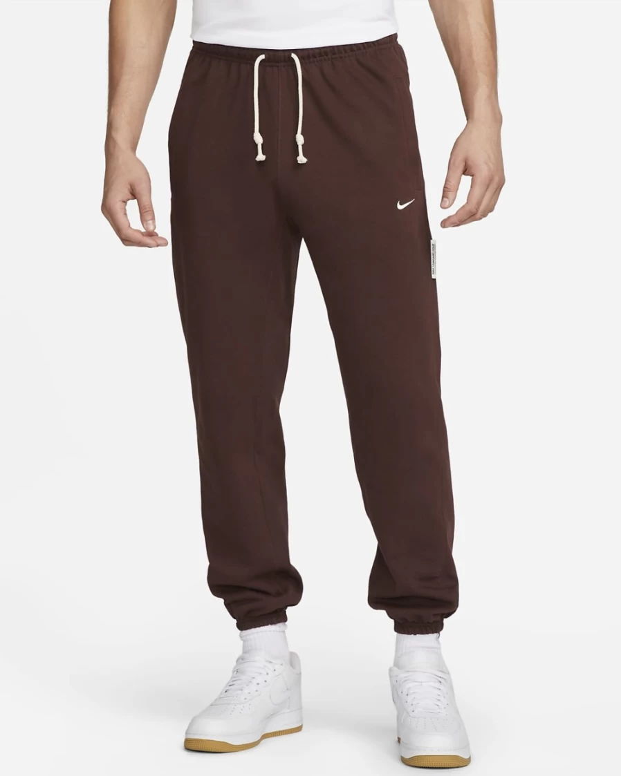 Nike Dri-FIT Standard Issue Men's Basketball Pants - Earth/Pale Ivory, Moisture-Wicking, Lightweight, Breathable