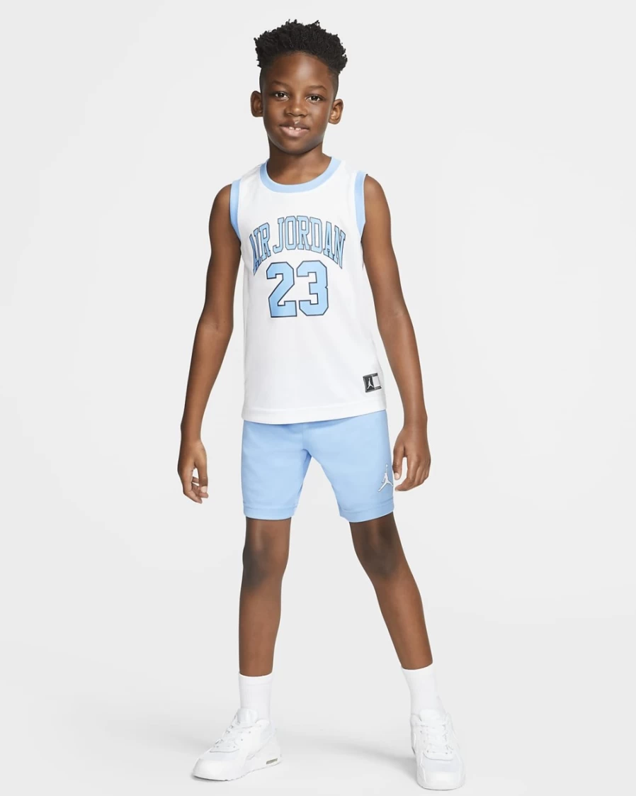 Nike Jordan Little Boys & Girls' University Blue/White T-Shirt and Shorts Athletic Set