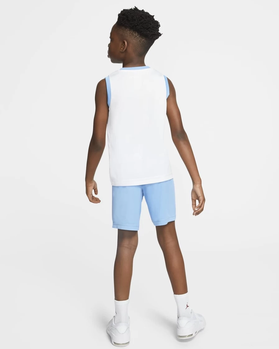 Nike Jordan Little Boys & Girls' University Blue/White T-Shirt and Shorts Athletic Set