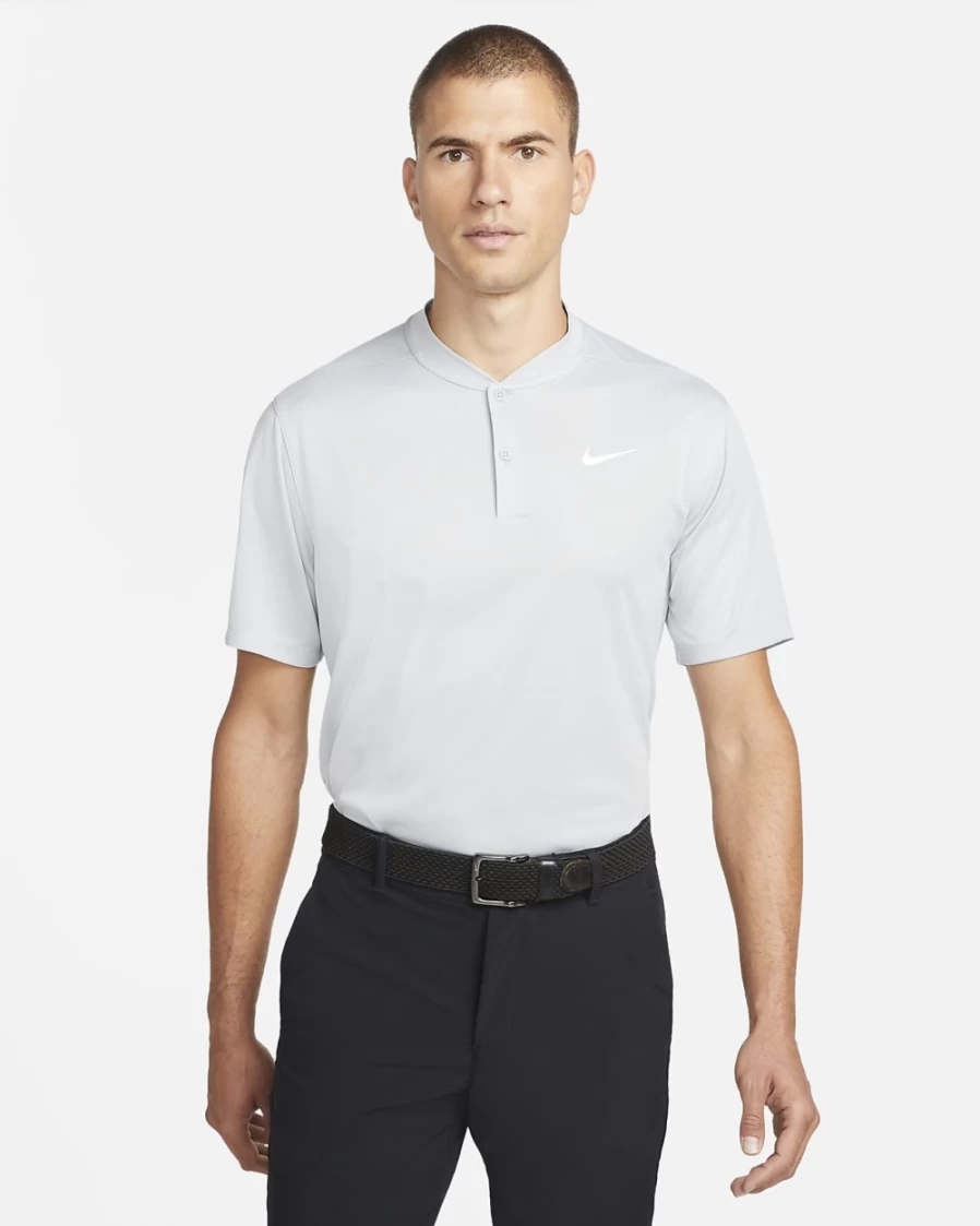 Nike Dri-FIT Victory Men's Golf Polo Shirt - Light Smoke Grey & White, Moisture-Wicking, Breathable Performance Top