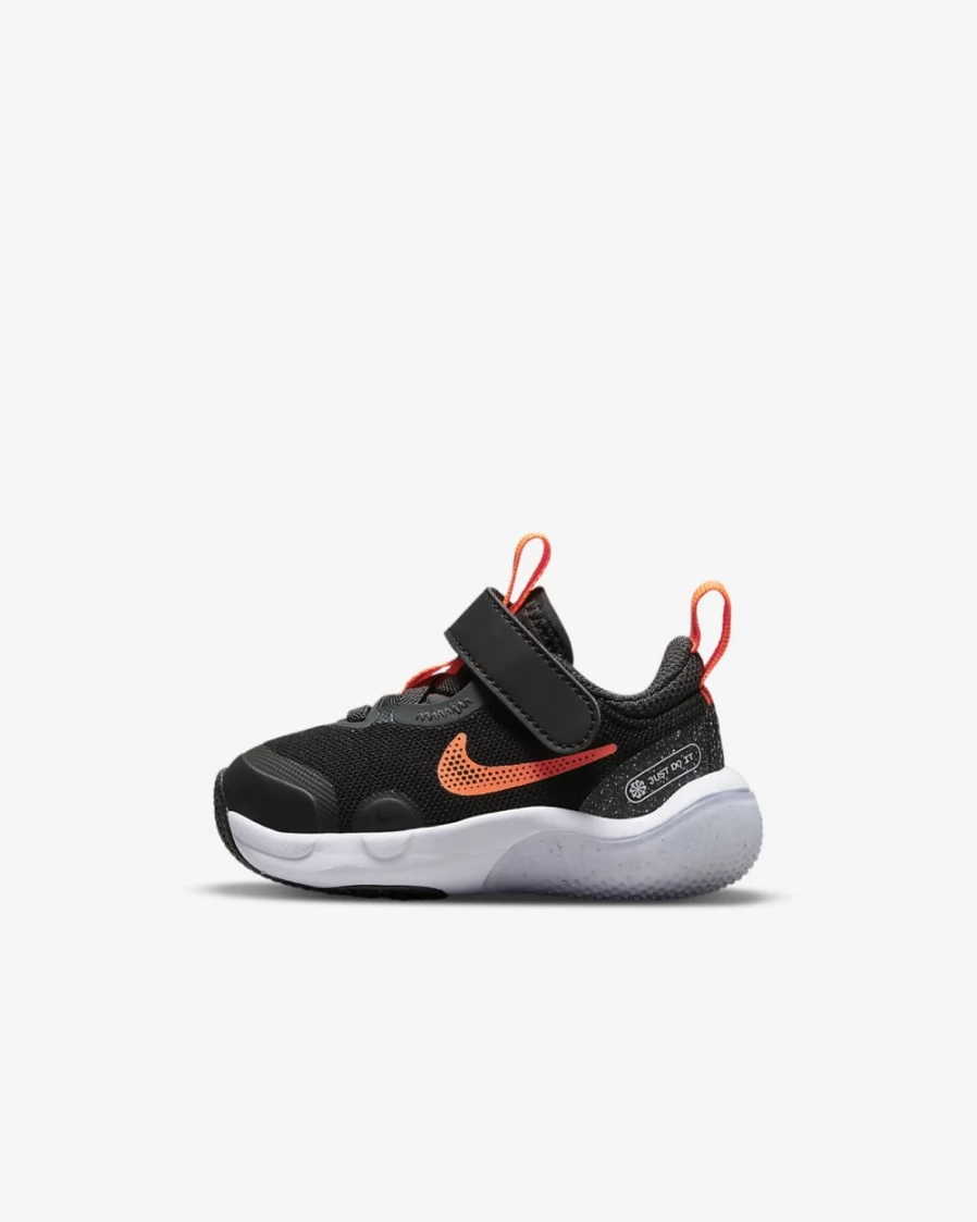 Nike Explor Next Nature Baby Toddler Shoes for Boys and Girls - Black, Dark Smoke Grey, Hyper Crimson