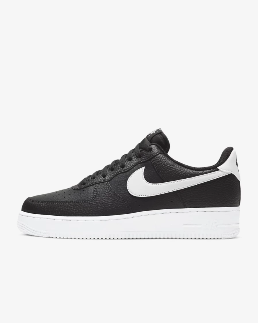 Nike Air Force 1 '07 Men's Sneakers - Black/White Athletic Shoes for Men