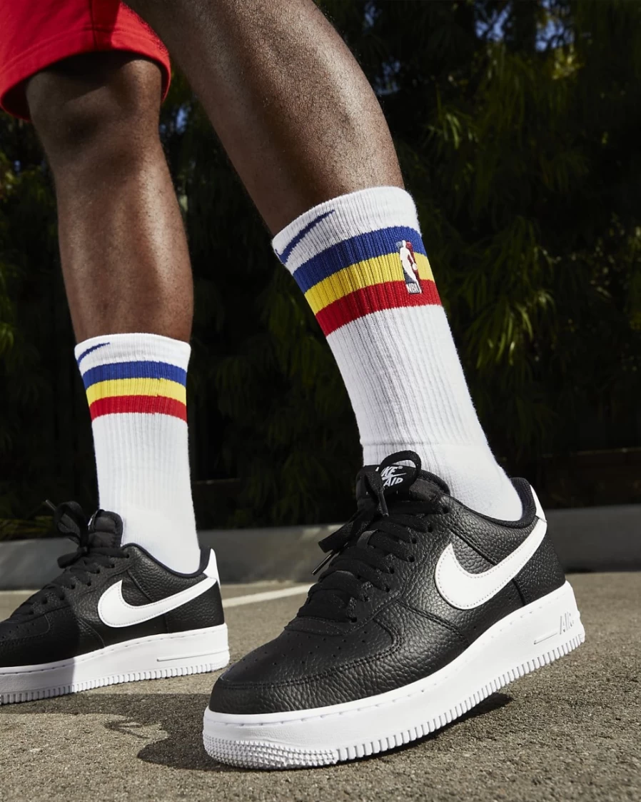 Nike Air Force 1 '07 Men's Sneakers - Black/White Athletic Shoes for Men