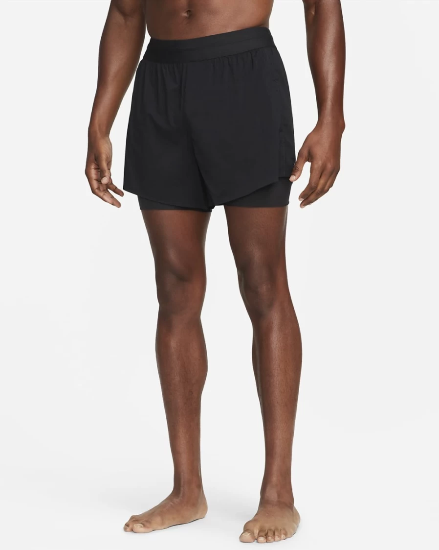 Nike Men's Yoga Shorts for Hot Yoga - Black, Iron Grey Breathable Workout Shorts