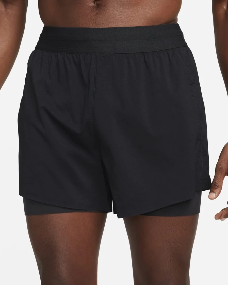 Nike Men's Yoga Shorts for Hot Yoga - Black, Iron Grey Breathable Workout Shorts