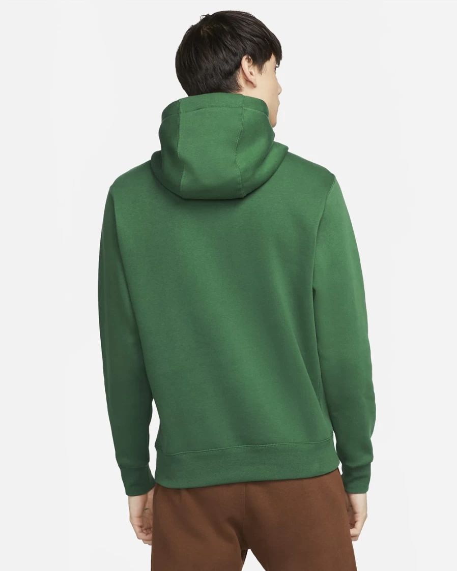 Nike Men's Club Fleece Pullover Hoodie - Gorge Green/White Sportswear