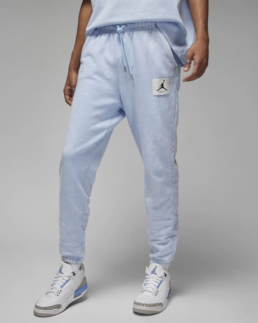 Nike Jordan Flight Fleece Men's Washed Pants - Ice Blue/Sail