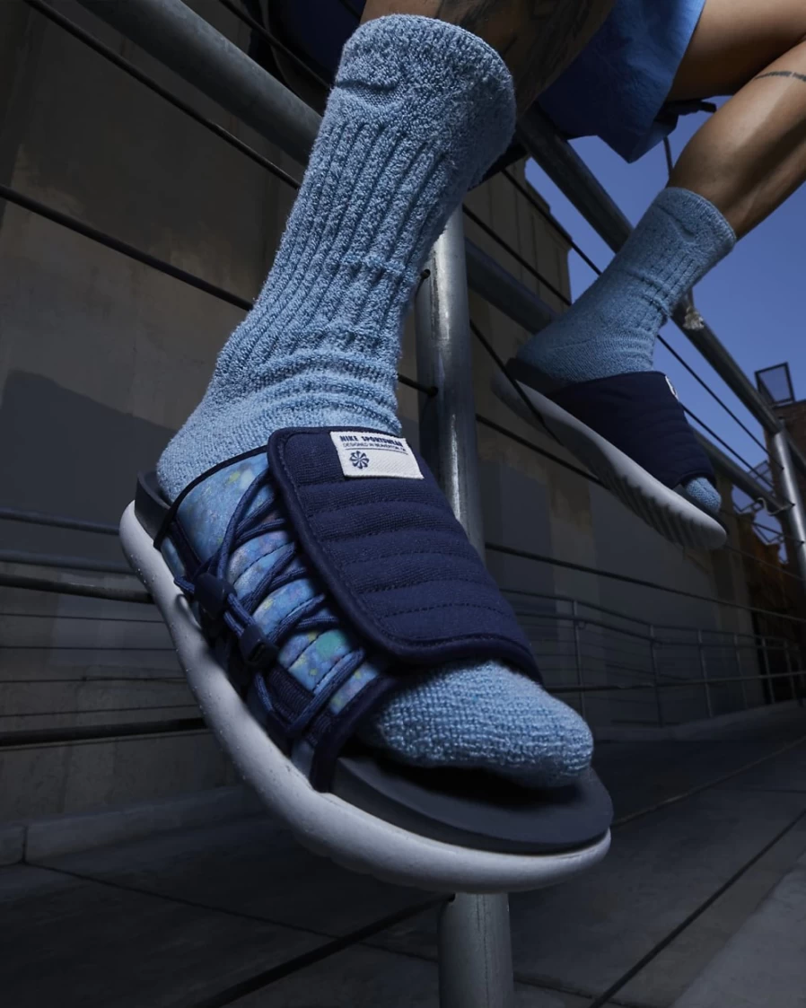Nike Asuna 2 Next Nature Slides for Men - Midnight Navy/Grey Fog/Dark Grey/Mystic Navy