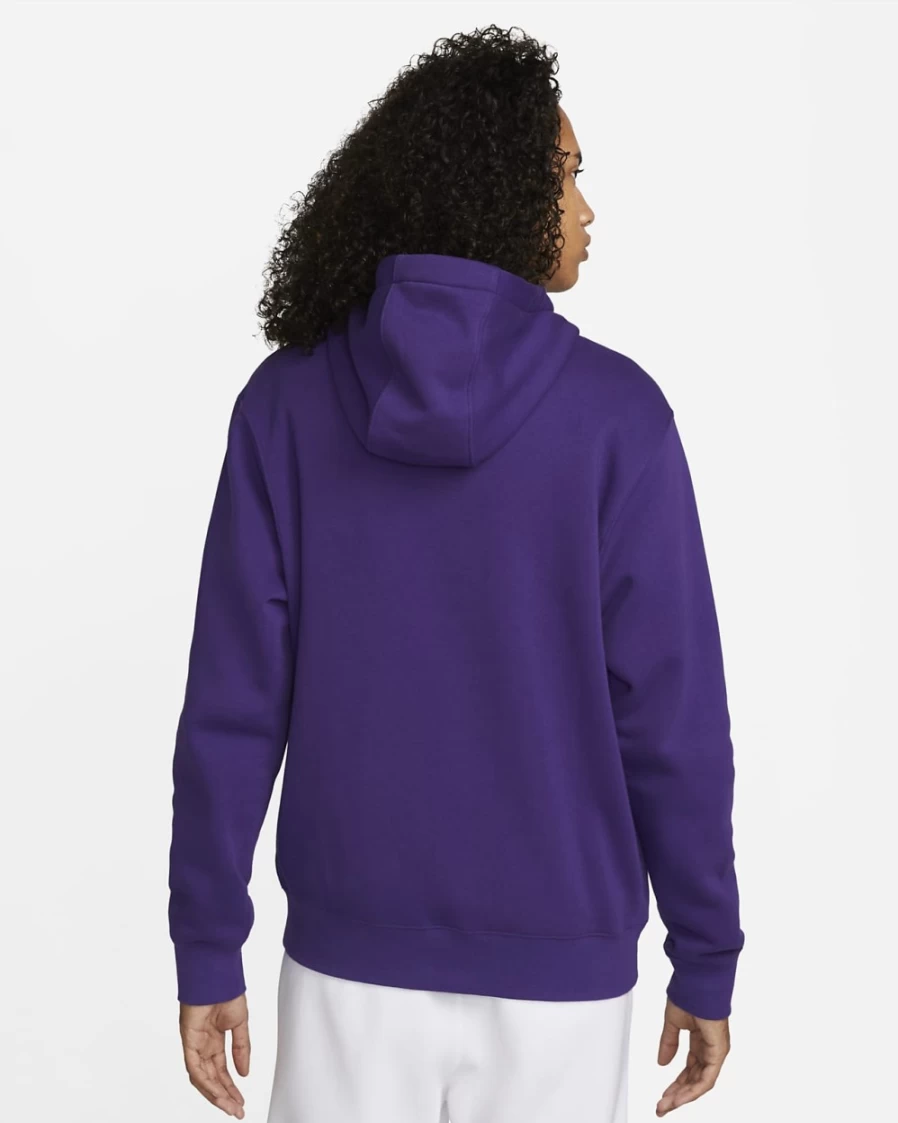 Nike Club Fleece Men's Full-Zip Hoodie - Court Purple & White Colorway