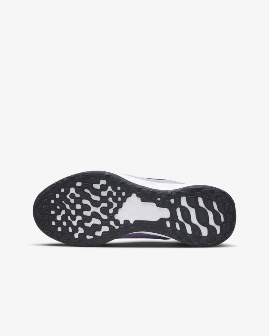 Nike Revolution 6 Big Kids' Road Running Shoes for Boys & Girls - Violet Frost/Metallic Silver/Vivid Purple/Thunder Blue