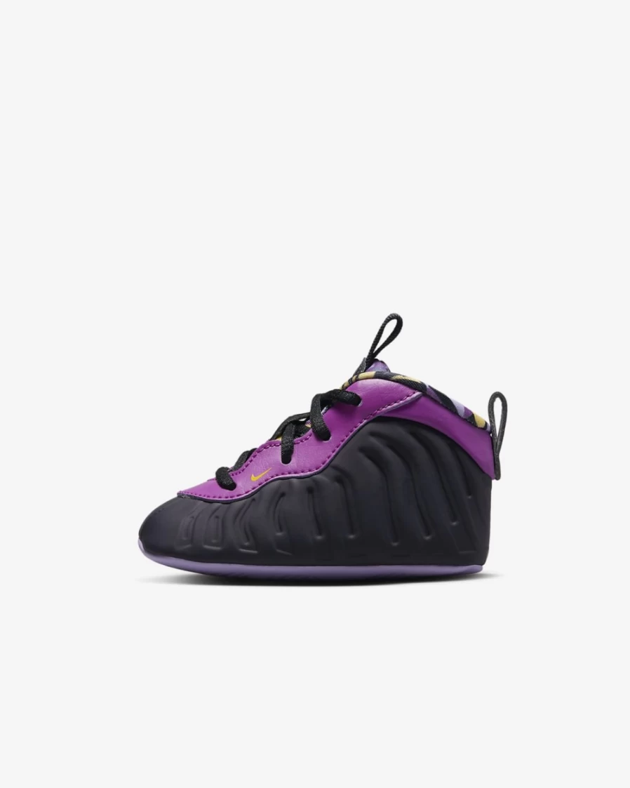 Nike Lil' Posite One Baby Crib Booties for Boys & Girls in Cave Purple/Vivid Purple/Black/Saturn Gold