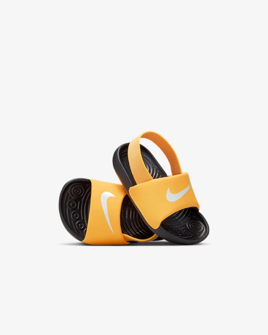 Nike Kawa Slide Sandals for Baby & Toddler - Laser Orange/Black/White - Unisex Boys & Girls