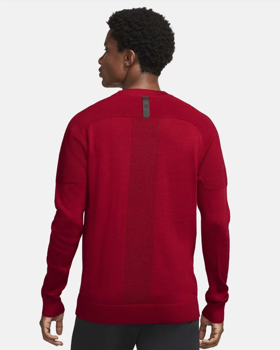 Nike Men's Gym Red & Black Tiger Woods Signature Knit Golf Sweater
