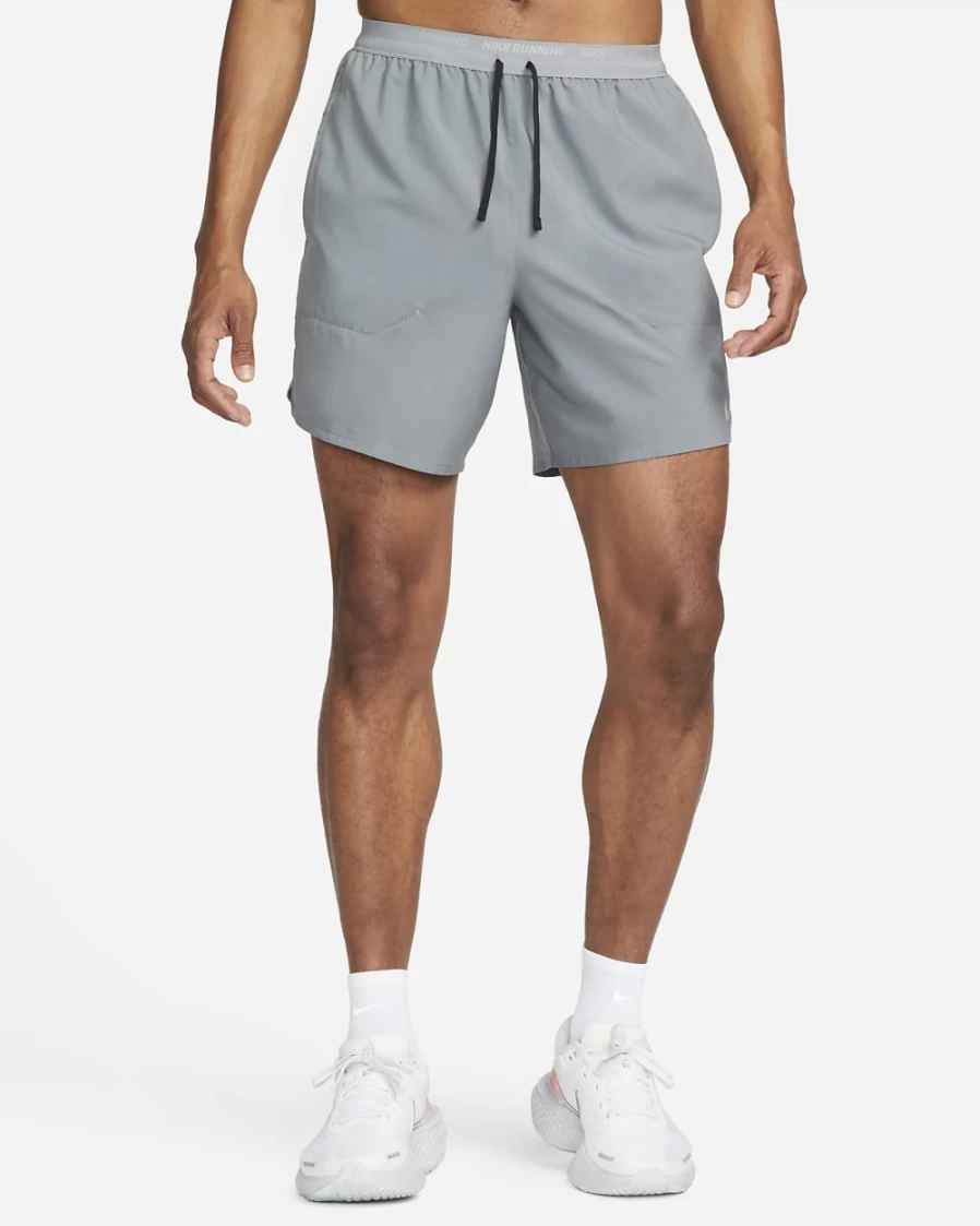Nike Dri-FIT Stride Men's 7" Running Shorts in Smoke Grey/Black - Lightweight & Breathable for Training